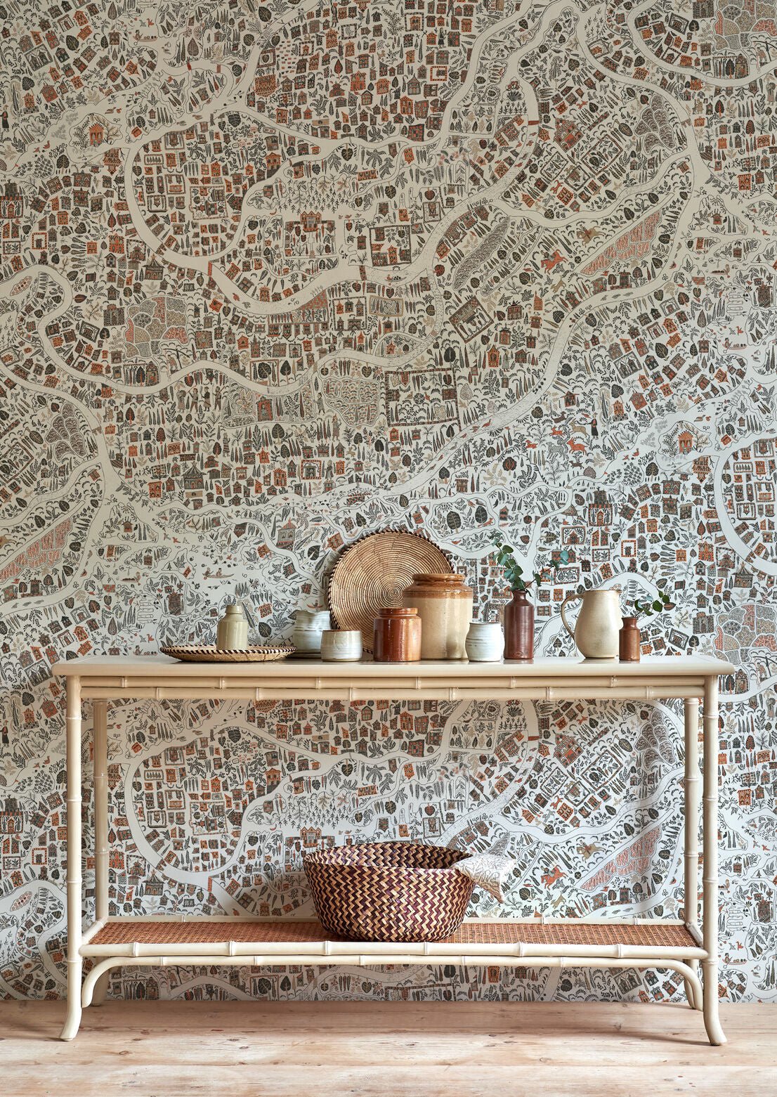 Utopia Wallpaper - Satsuma Soot - Lewis & Wood - Premier Wallcovering