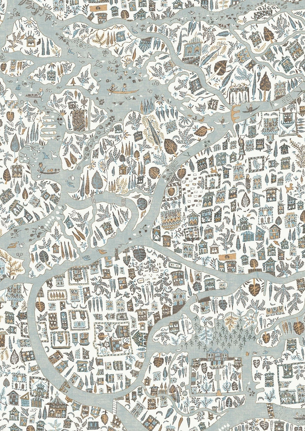 Utopia Wallpaper - Aqua Vita - Lewis & Wood - Premier Wallcovering