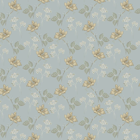 Valborg Wallpaper - Blue - Boråstapeter - 5500 - Premier Wallcovering
