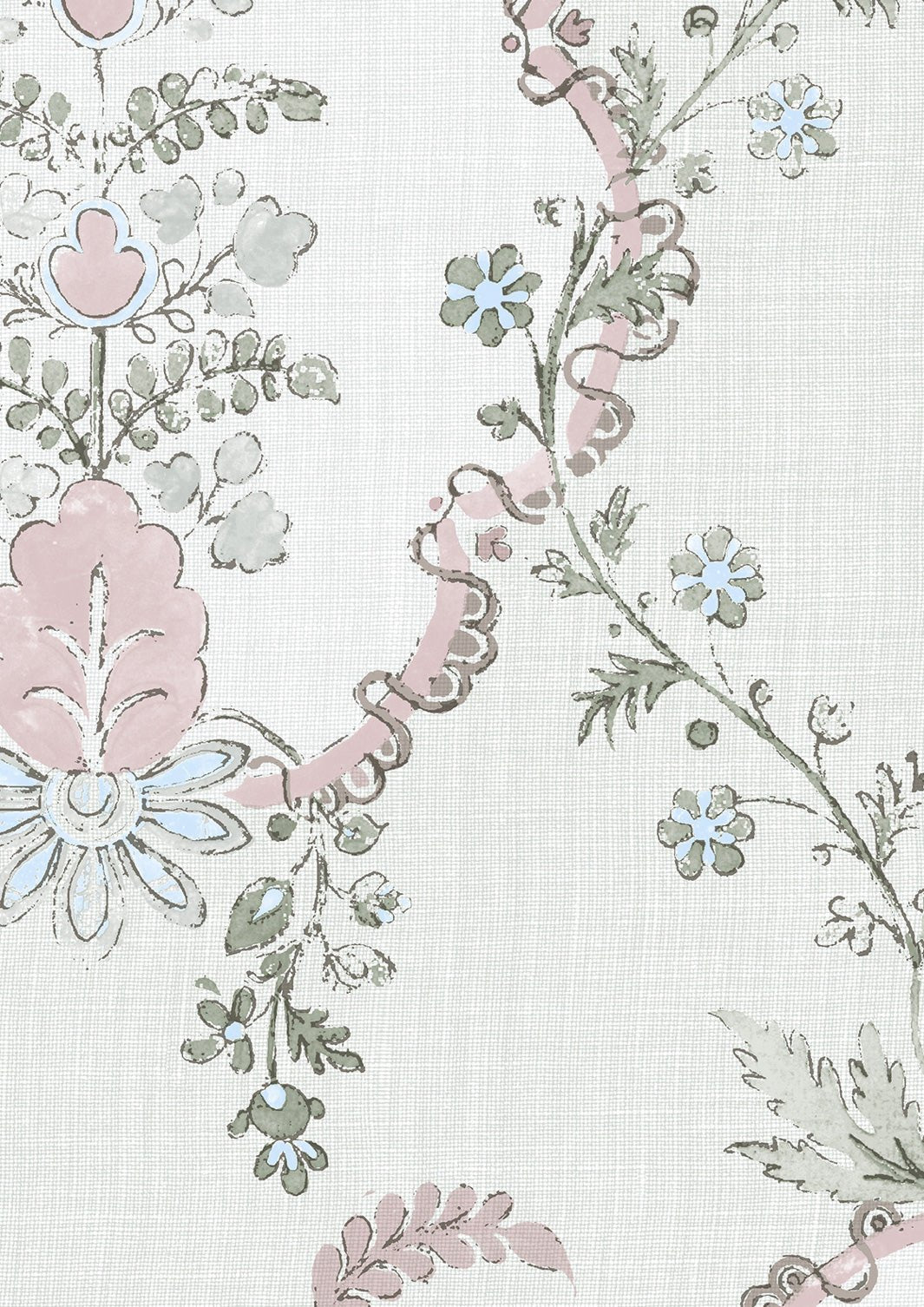 Vallance Wallpaper - Myrtle Pink - Lewis & Wood - Premier Wallcovering
