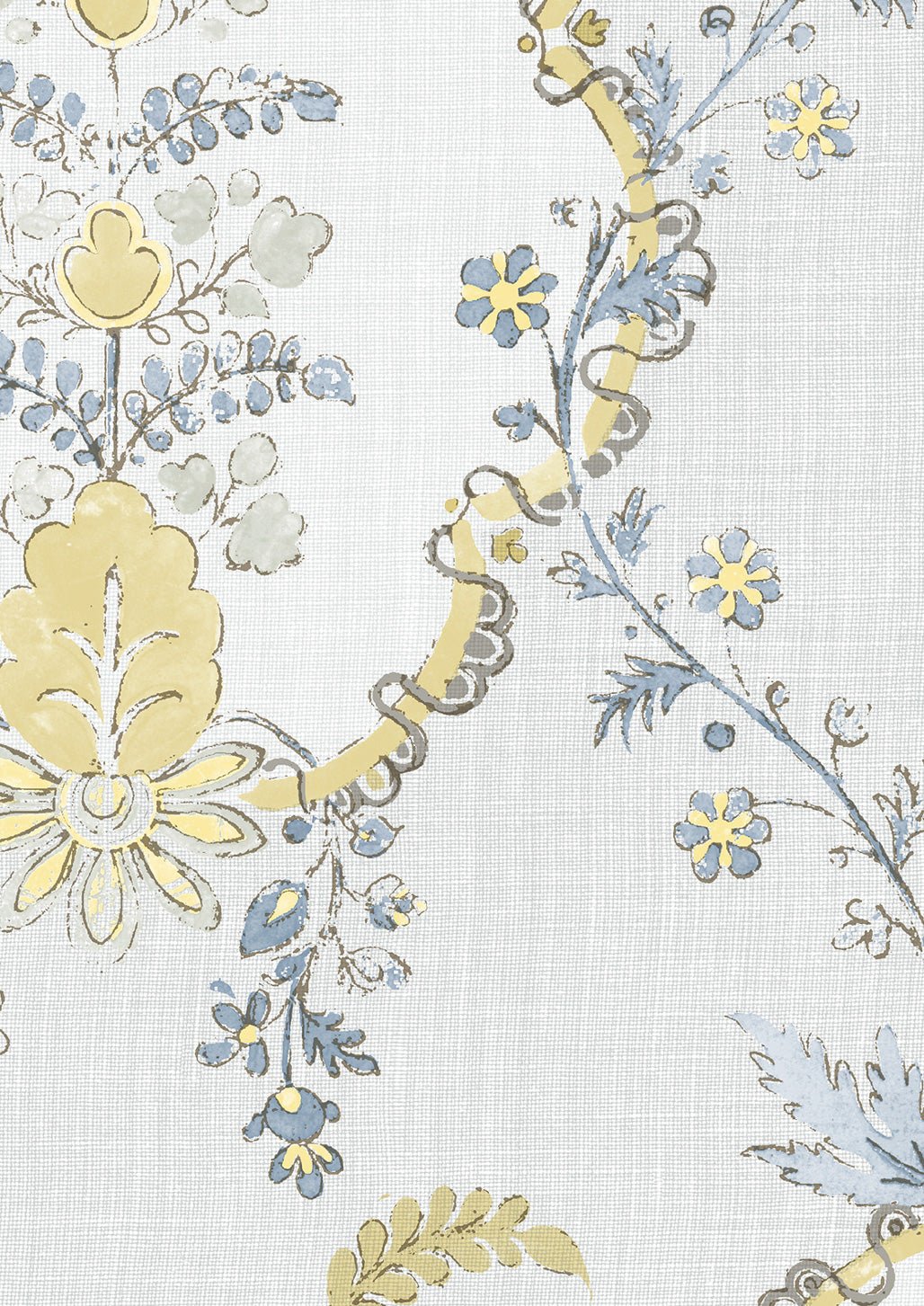 Vallance Wallpaper - Blue Citrine - Lewis & Wood - Premier Wallcovering