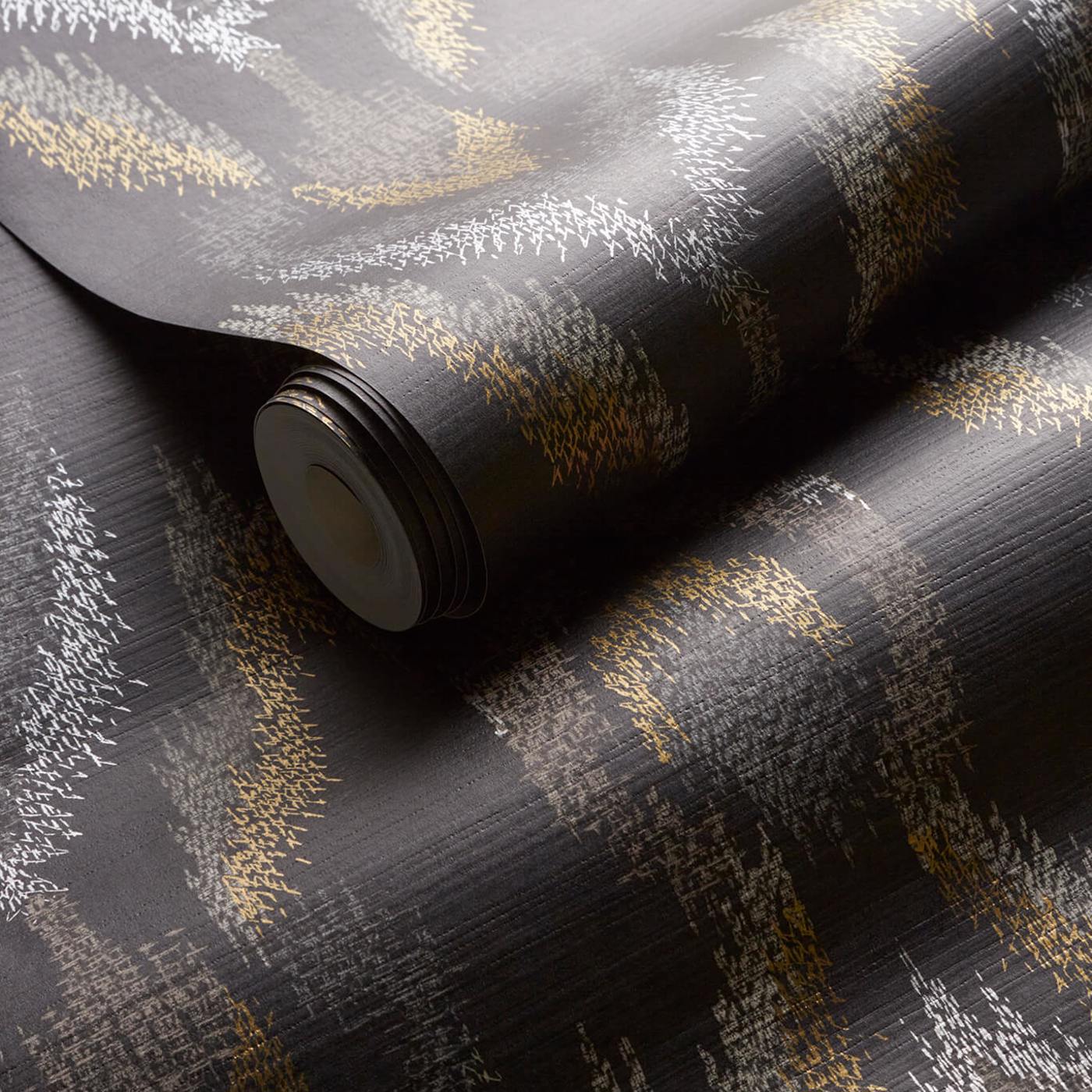 Velluto Wallpaper - Noir - Clarke & Clarke - W0170/02 - Premier Wallcovering