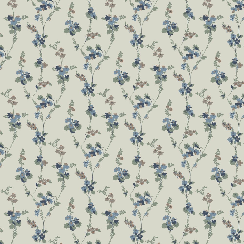 Vera Wallpaper - Blue - Boråstapeter - 5509 - Premier Wallcovering