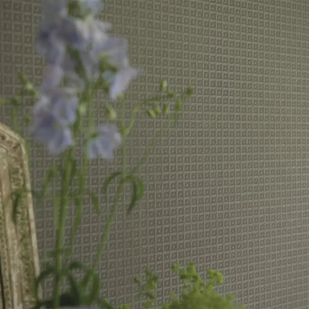 Vever Wallpaper - Graphite - P598/03 - Designers Guild