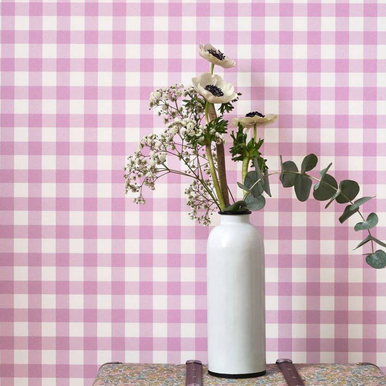 Vichy Once Upon A Time Wallpaper - Lilas - Casadeco - 89265313 - Premier Wallcovering