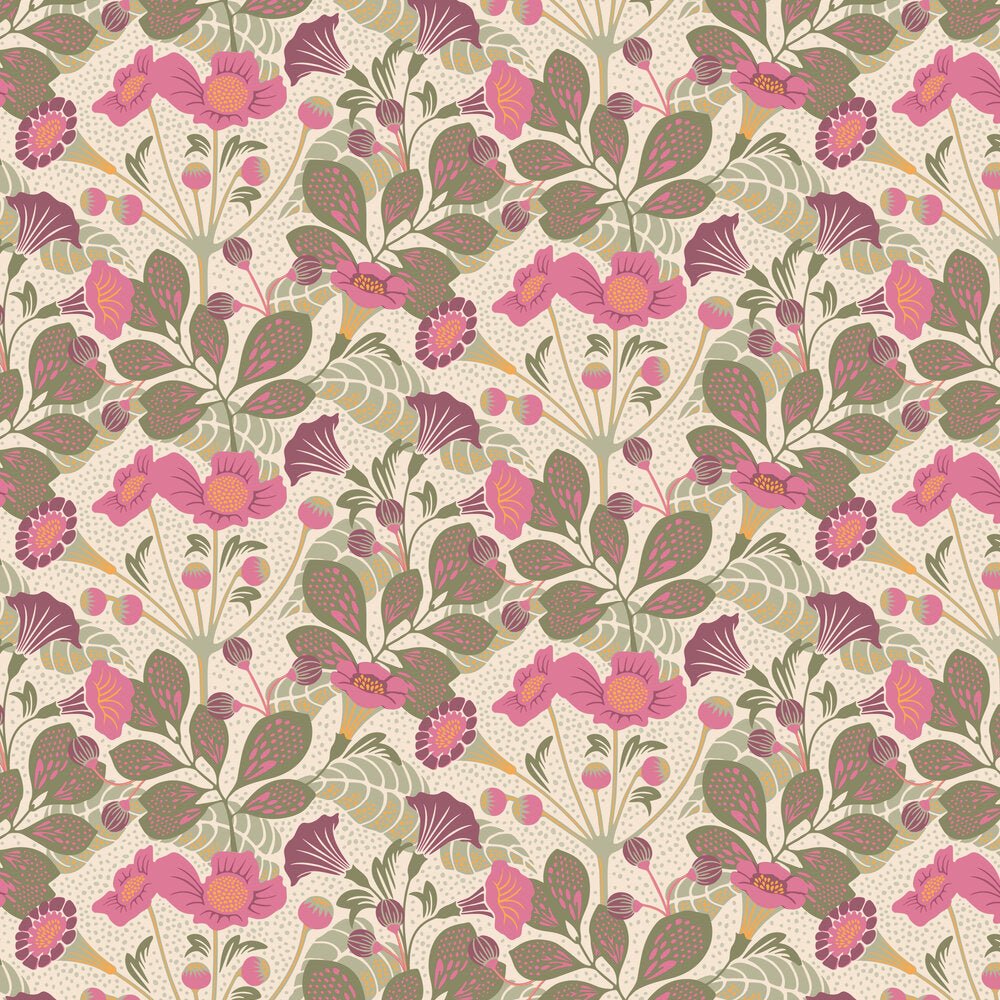 Vildtuta Wallpaper - Pink - Boråstapeter - 1474 - Premier Wallcovering