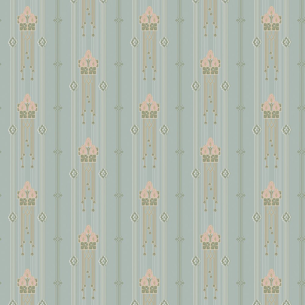 Villastan Wallpaper - Baby Blue - Boråstapeter - 4170 - Premier Wallcovering