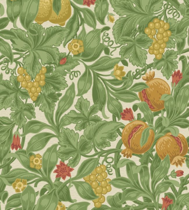Vines of Pomona Wallpaper - Ochre & Olive Green on Cream - 116/2007 - Cole & Son - Premier Wallcovering