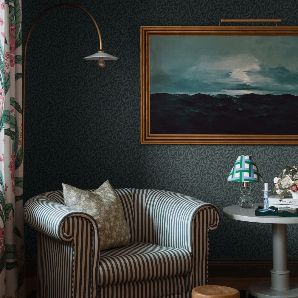 Vintergrona Wallpaper - Blue - Boråstapeter - 4830 - Premier Wallcovering