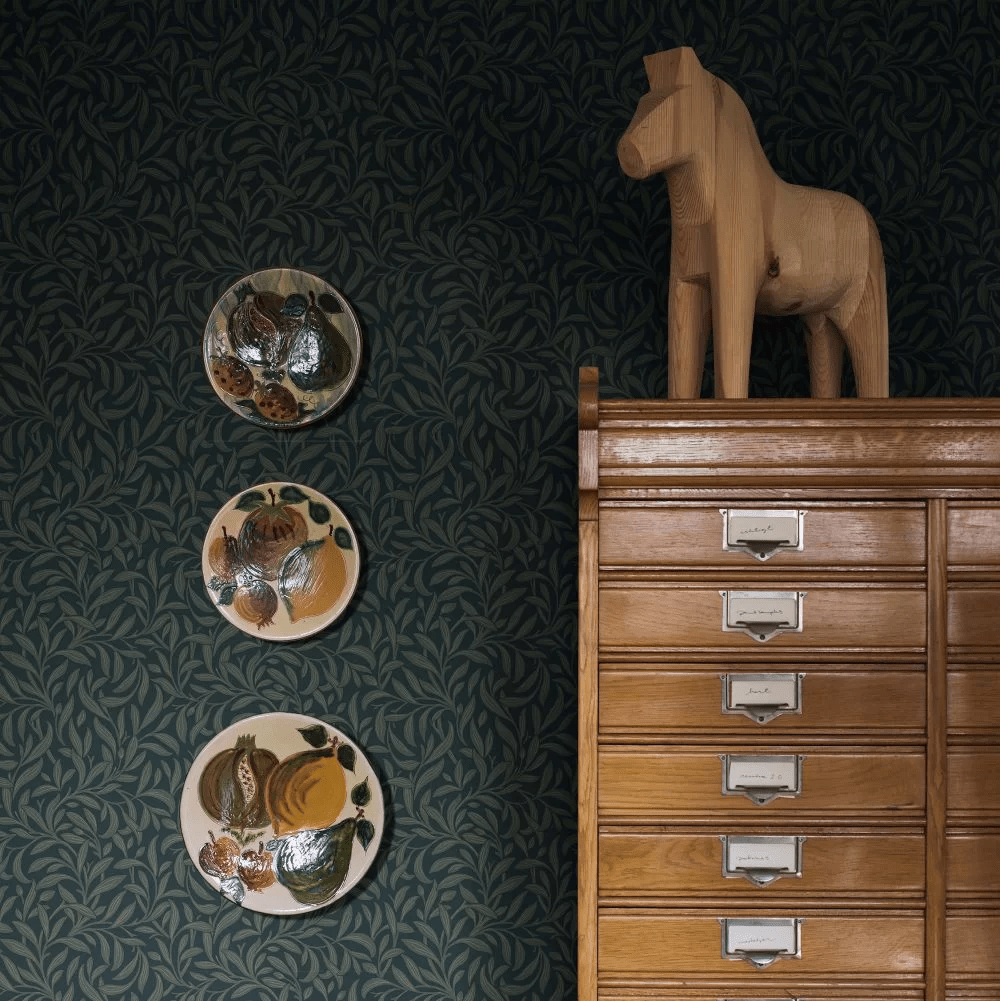 Vintergrona Wallpaper - Blue - Boråstapeter - 4830 - Premier Wallcovering