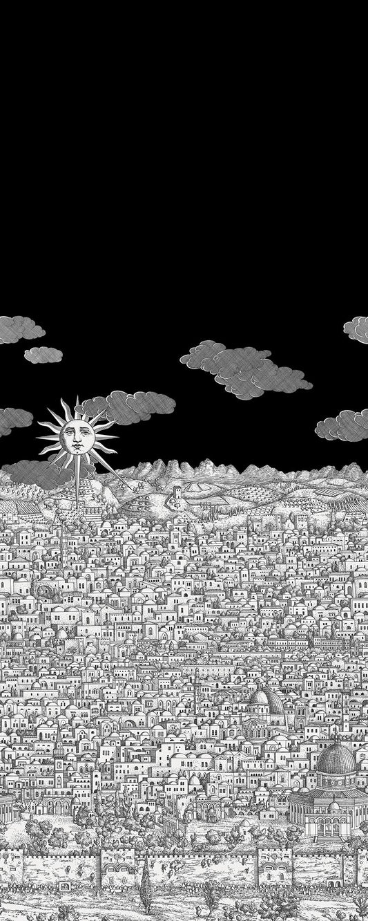 Vista Mediterranea Wallpaper - Charcoal Sky - 123/3012 - Cole & Son - Premier Wallcovering