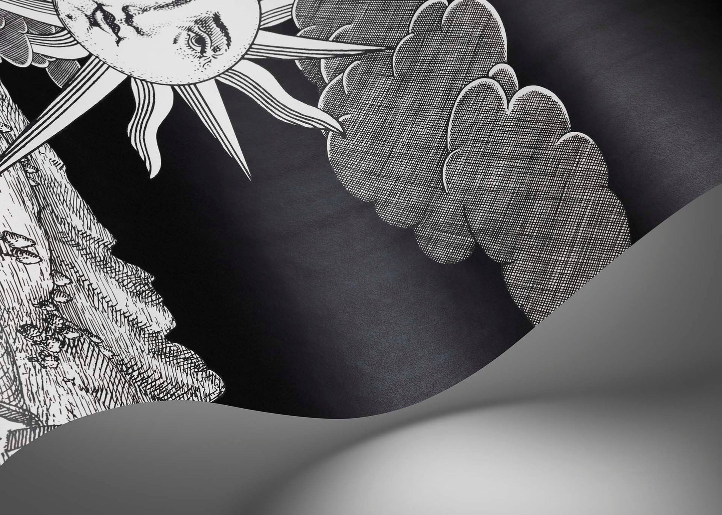 Vista Mediterranea Wallpaper - Charcoal Sky - 123/3012 - Cole & Son - Premier Wallcovering