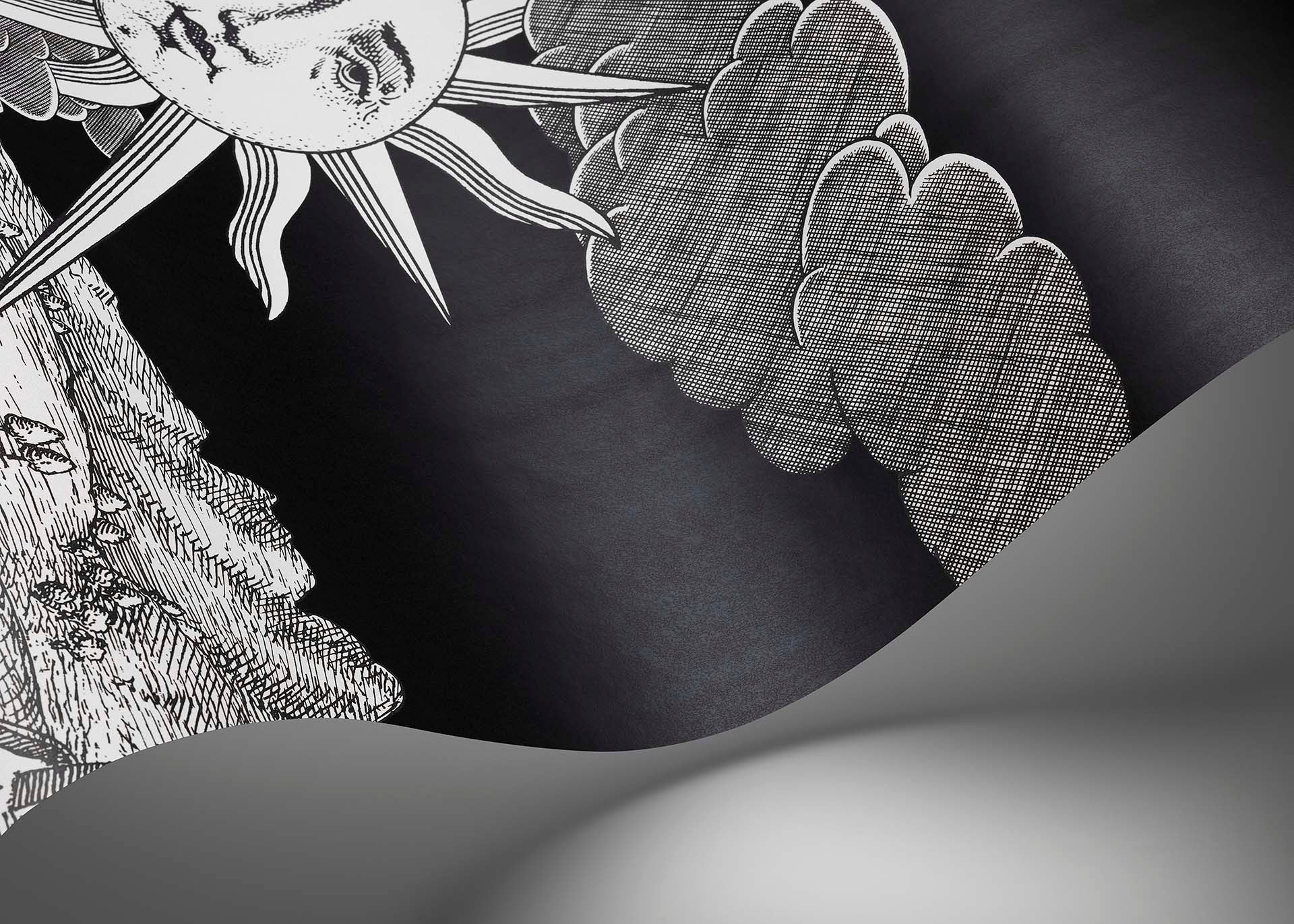 Vista Mediterranea Wallpaper - Charcoal Sky - 123/3012 - Cole & Son - Premier Wallcovering