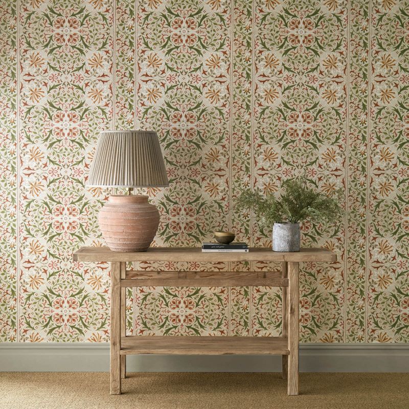 Walthamstow Wallpaper - Rose/Nettle - Morris & Co - 217602 - Premier Wallcovering