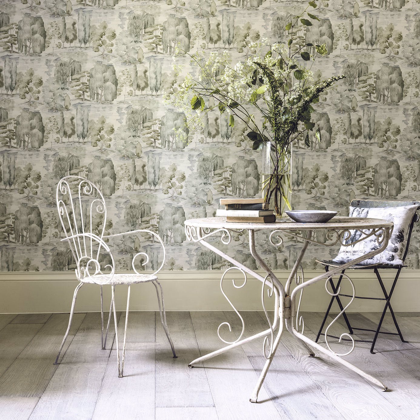 Waterperry Wallpaper - Ivory/Stone - Sanderson - DWAP216280