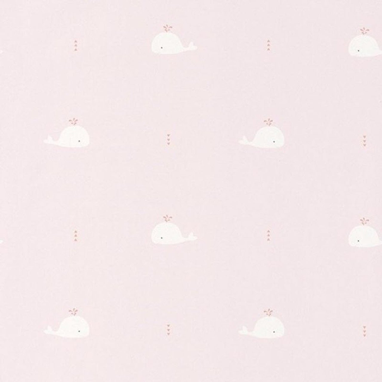 Whale Happy Dreams Wallpaper - Rose And Corail - Casadeco - 82794220 - Premier Wallcovering