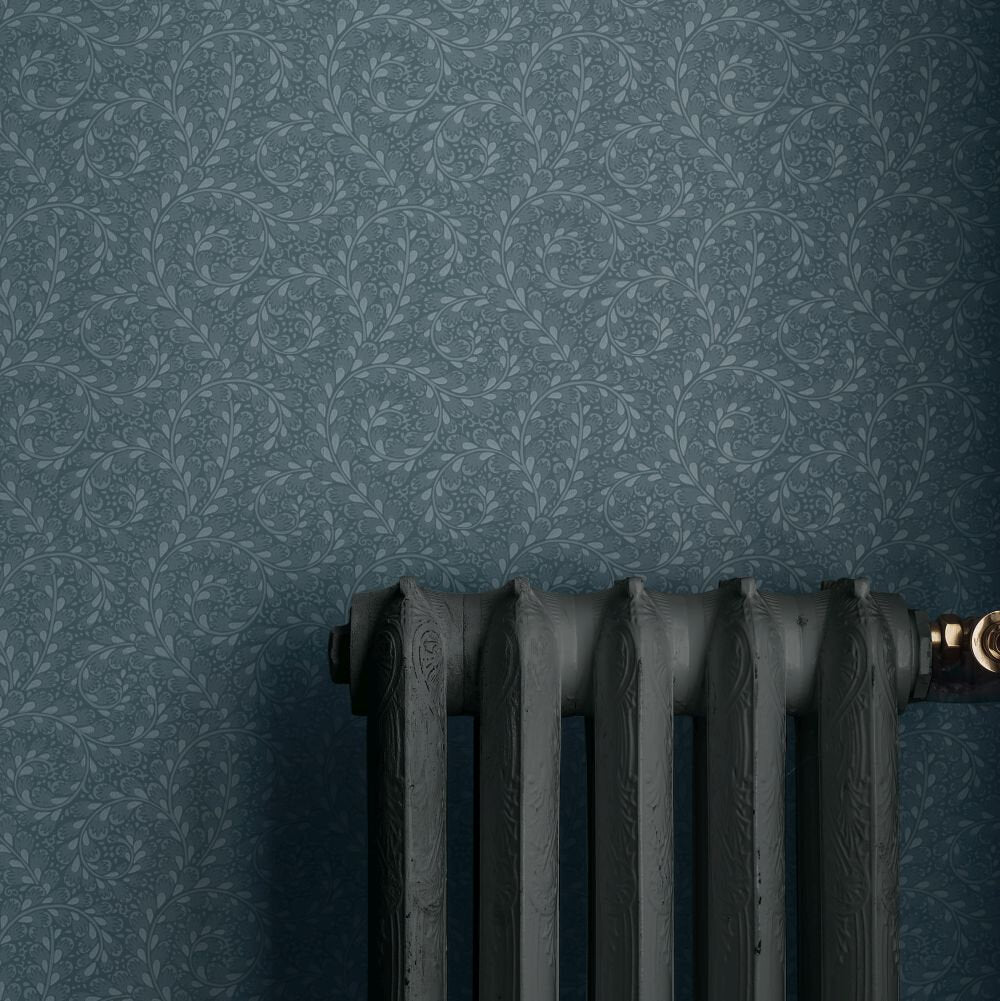 Wild Ferns Wallpaper - Blue - Boråstapeter - 2254 - Premier Wallcovering
