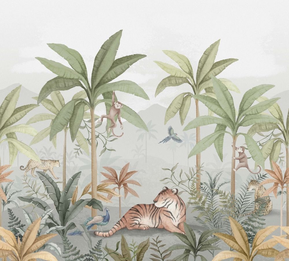 Wild Jungle Mural Wallpaper - Multi - Boråstapeter - 6945 - Premier Wallcovering