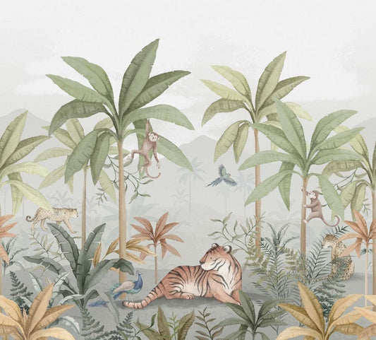 Wild Jungle Mural Wallpaper - Multi - Boråstapeter - 6945 - Premier Wallcovering