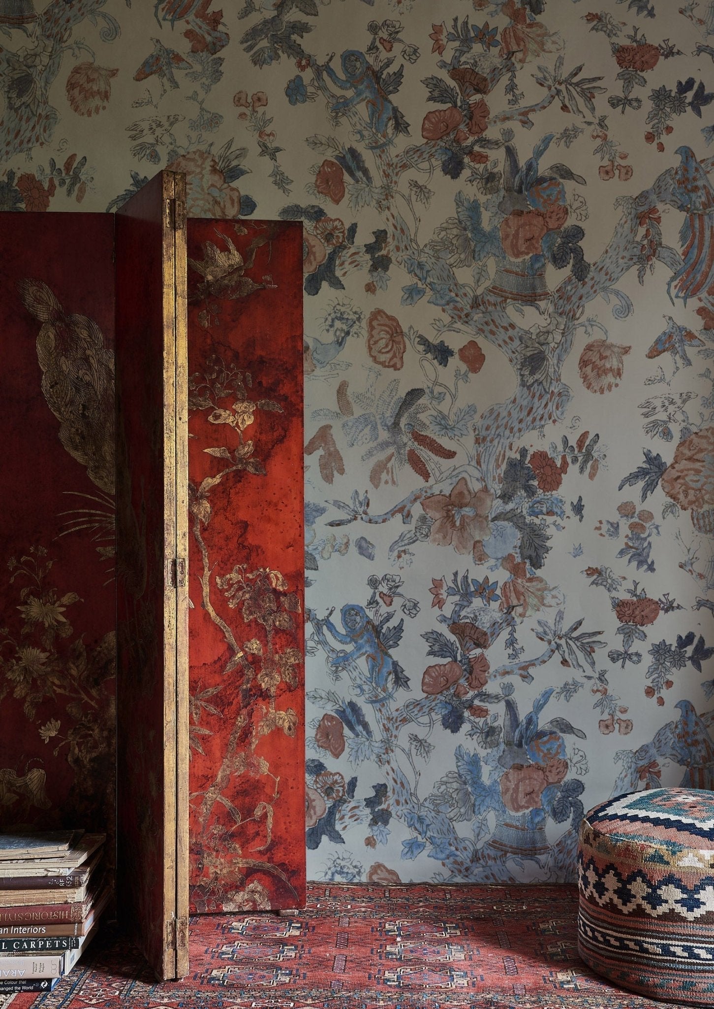 Wild Thing Wallpaper - Copper Cobalt - Lewis & Wood - Premier Wallcovering