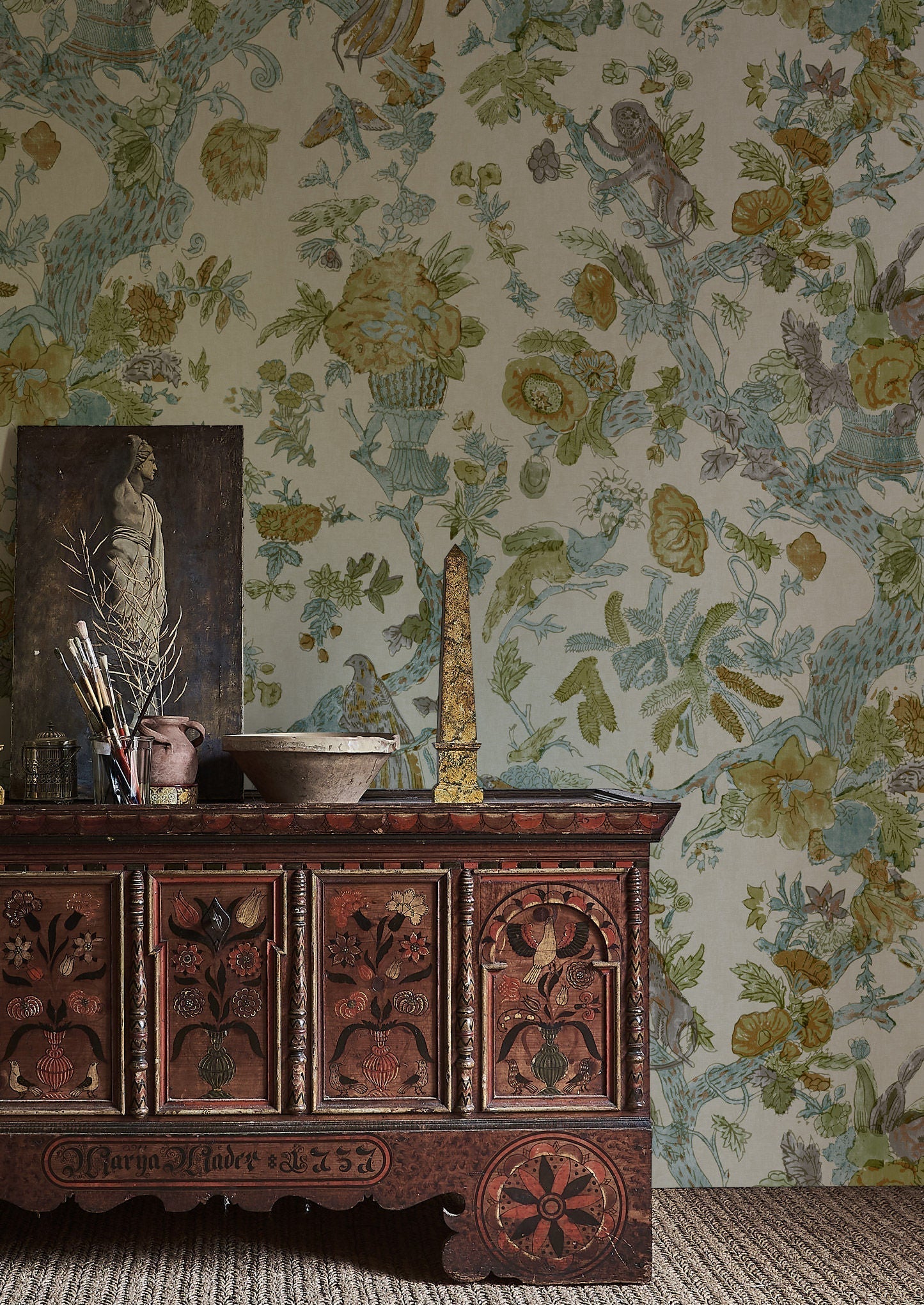 Wild Thing Wallpaper - Ginger Kiwi - Lewis & Wood - Premier Wallcovering