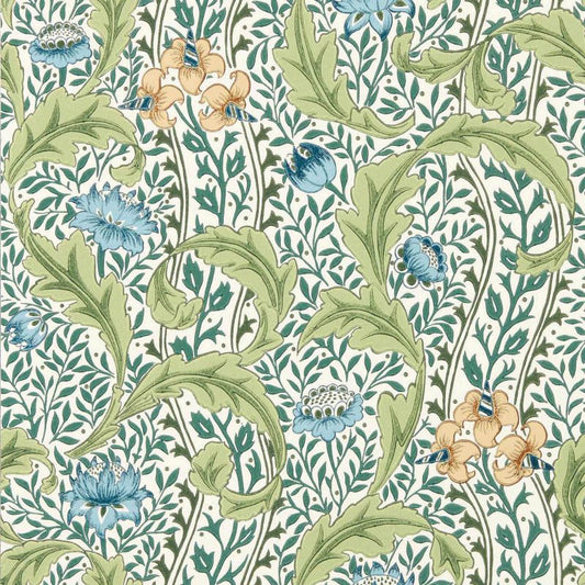 Wild Tulip & Vine Wallpaper - Nettle/Woad - Morris & Co - 217577