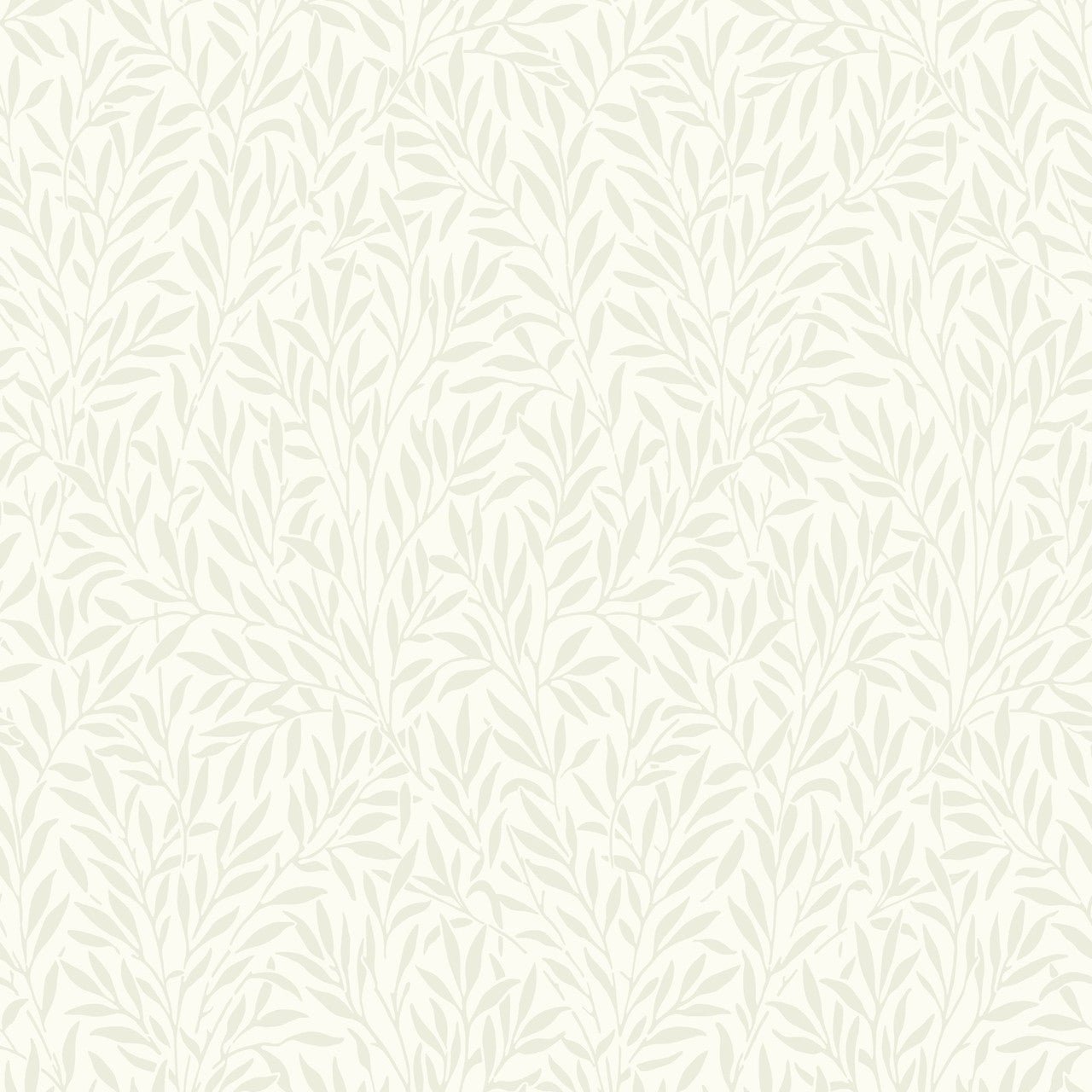 Willow Arts and Crafts Wallpaper - Blanc Ceruse - Casadeco - 86350211 - Premier Wallcovering