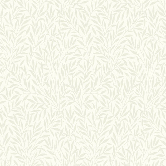 Willow Arts and Crafts Wallpaper - Blanc Ceruse - Casadeco - 86350211 - Premier Wallcovering
