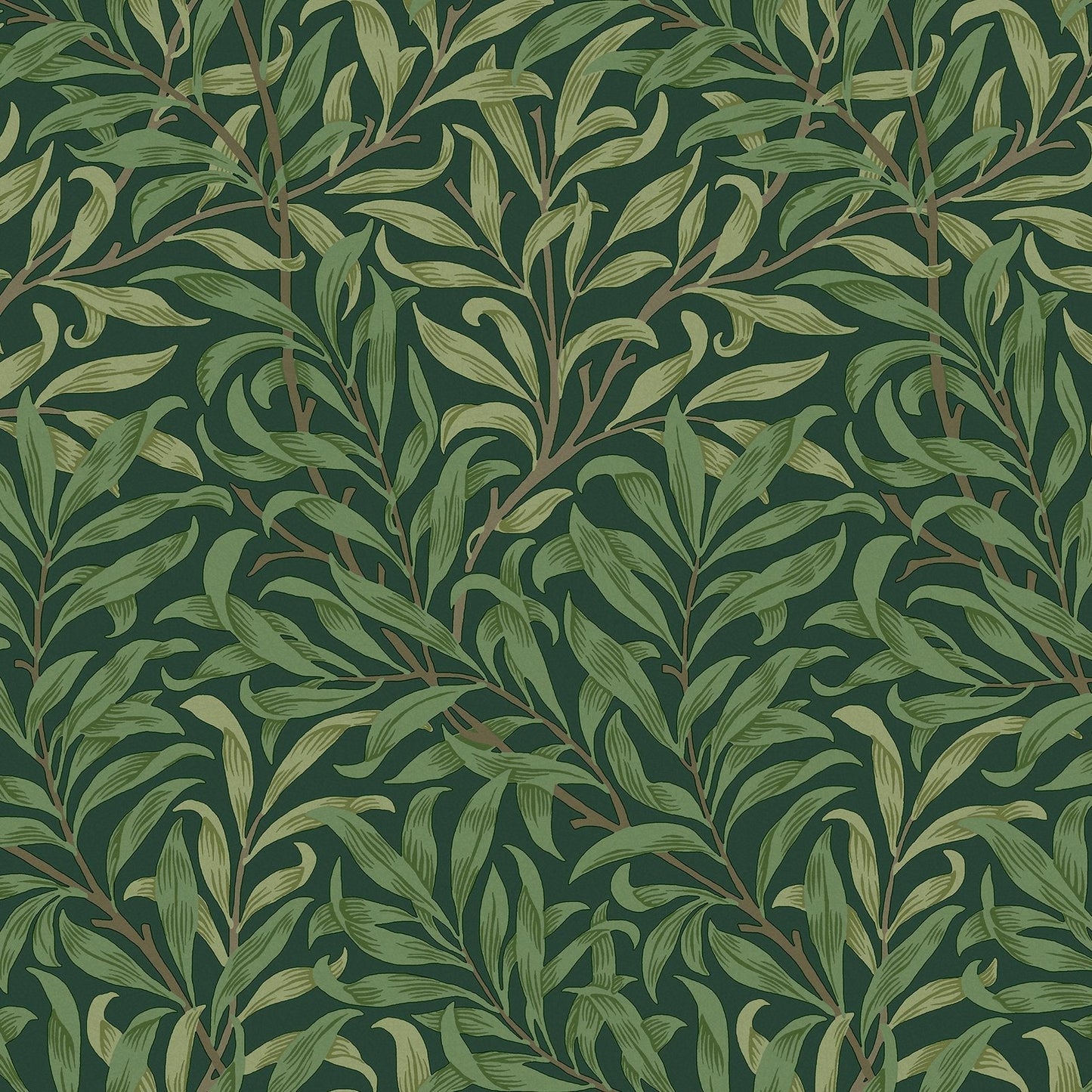 Willow Bough Wallpaper - Deep Green - 124247 - William Morris AH - Premier Wallcovering