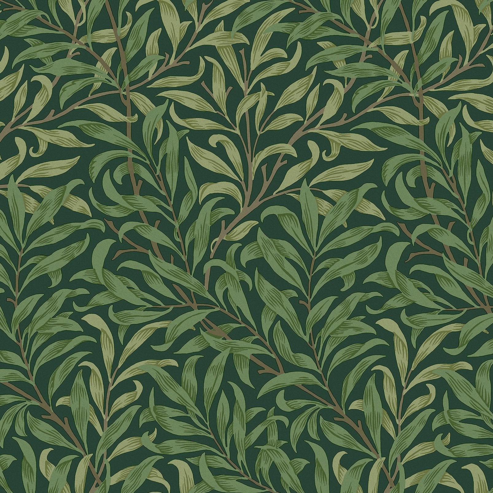 Willow Bough Wallpaper - Deep Green - 124247 - William Morris AH - Premier Wallcovering