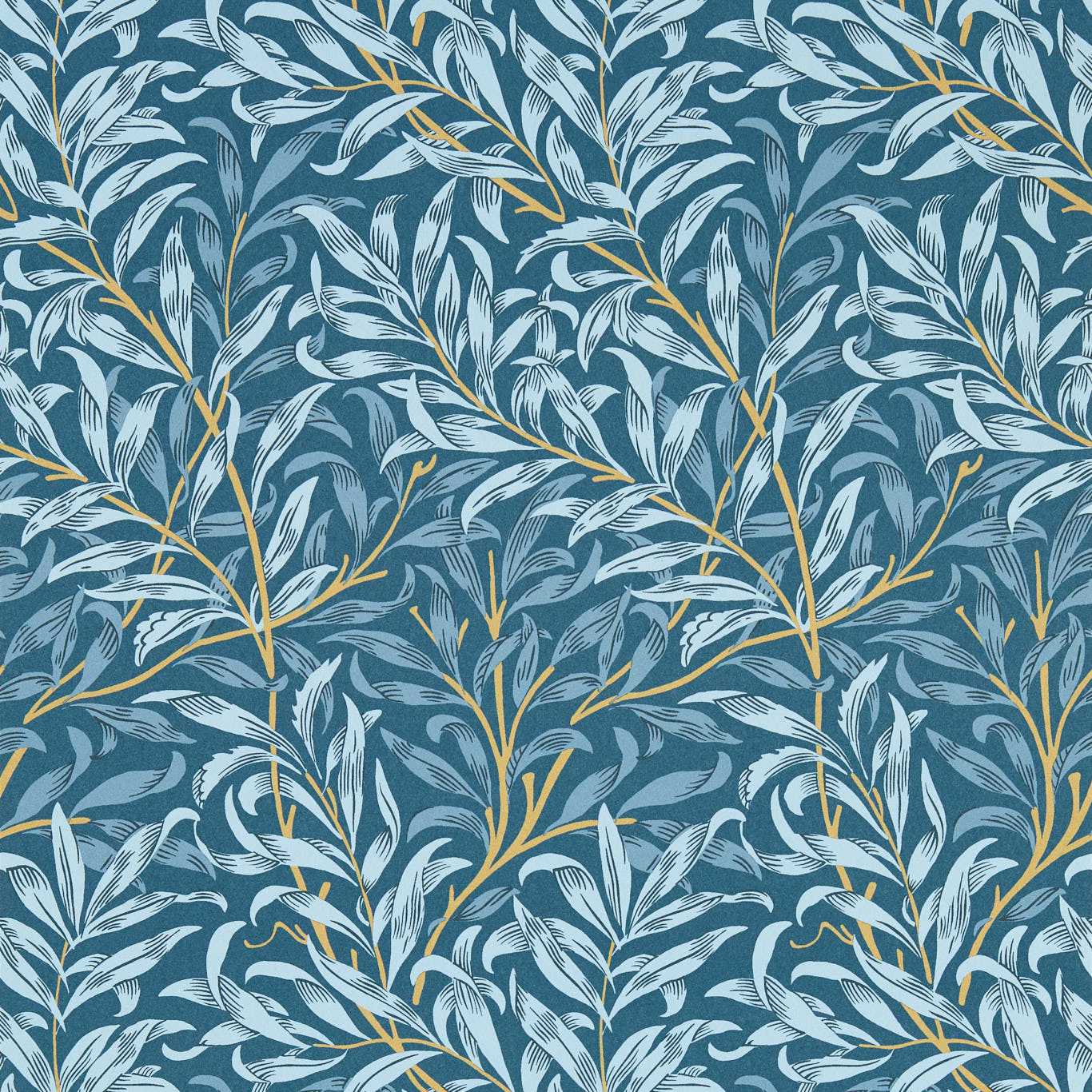 Willow Boughs Wallpaper - Denim - Clarke & Clarke - W0172/01 - Premier Wallcovering