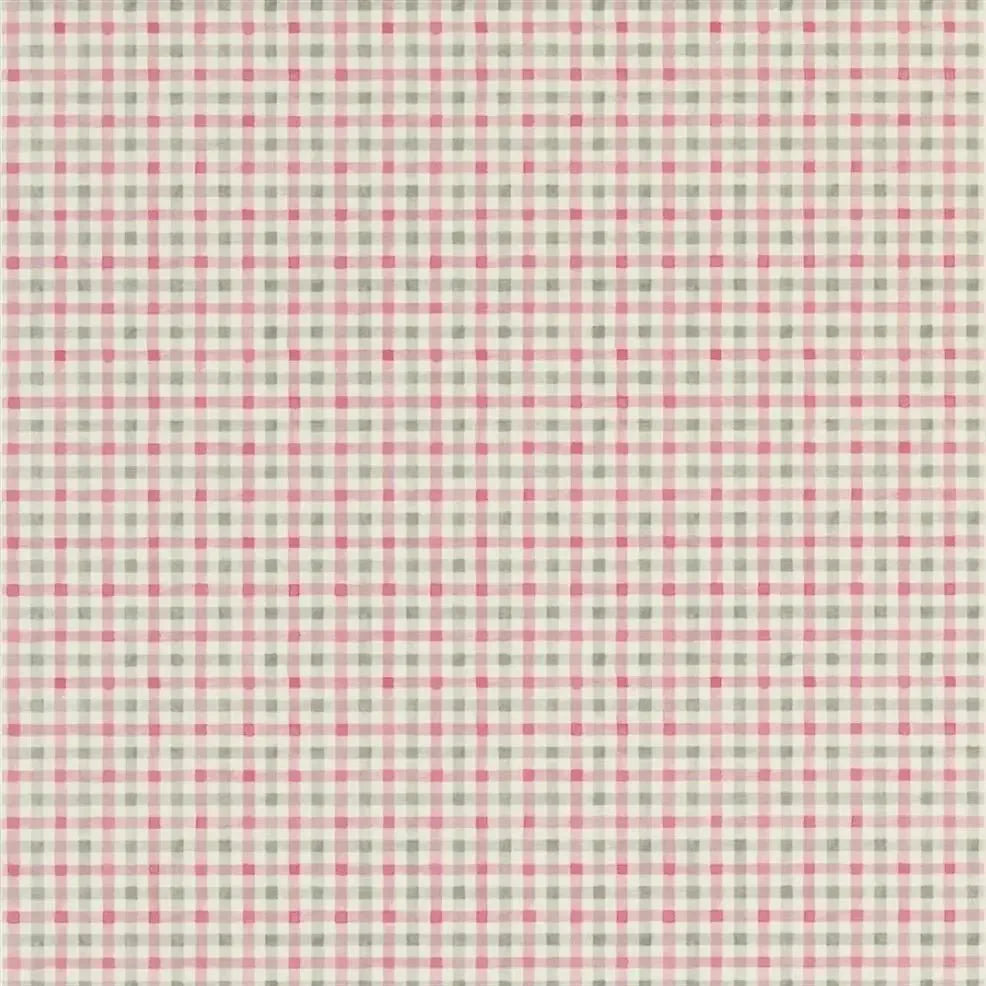 Willow Check Wallpaper - Peony - P587/06 - Designers Guild