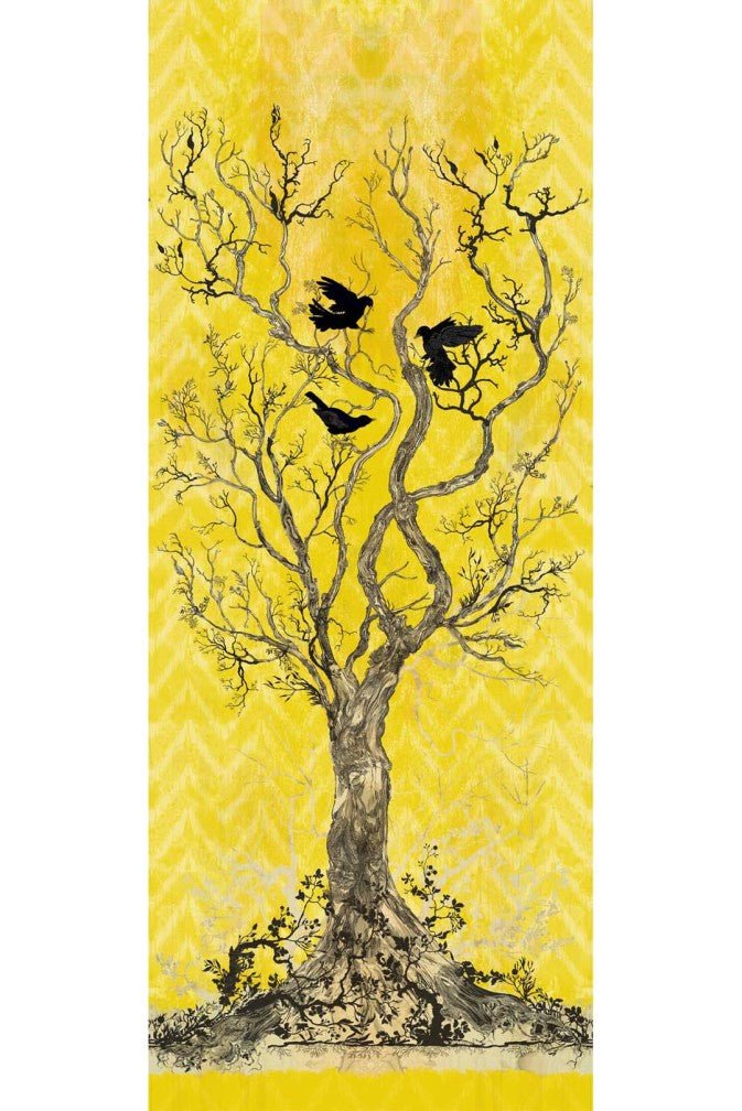 Winchester Superwide Wallpaper Panels - Yellow - Timorous Beasties - RUS/WIN/OBRN/YELW/01 - Premier Wallcovering