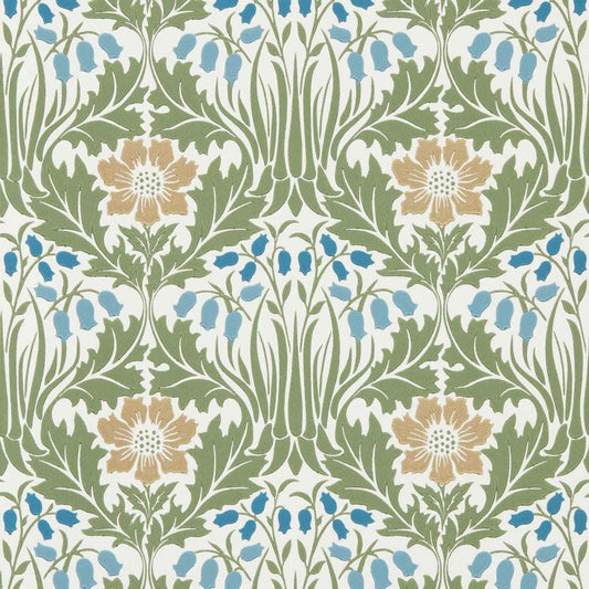 Woodbell & Anemone Wallpaper - Woad/Nettle - Morris & Co - 217572
