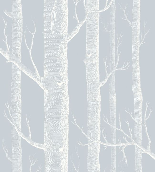 Woods Whimsical Wallpaper - Chalk on Powder Blue - 103/5022 - Cole & Son - Premier Wallcovering