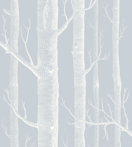 Woods Whimsical Wallpaper - Chalk on Powder Blue - 103/5022 - Cole & Son - Premier Wallcovering