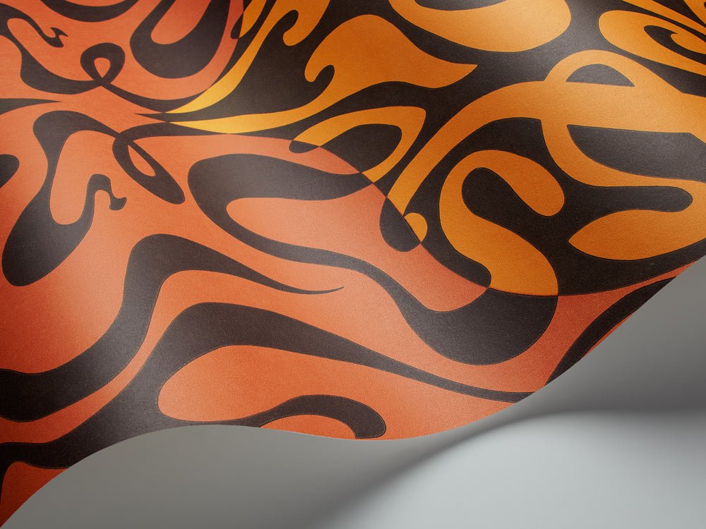 Woodstock Wallpaper - Orange on Soot - 69/7126 - Cole & Son - Premier Wallcovering