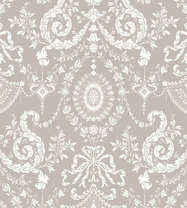 Woolverston Wallpaper - Chalk on Metallic Gilver - 88/10042 - Cole & Son - Premier Wallcovering