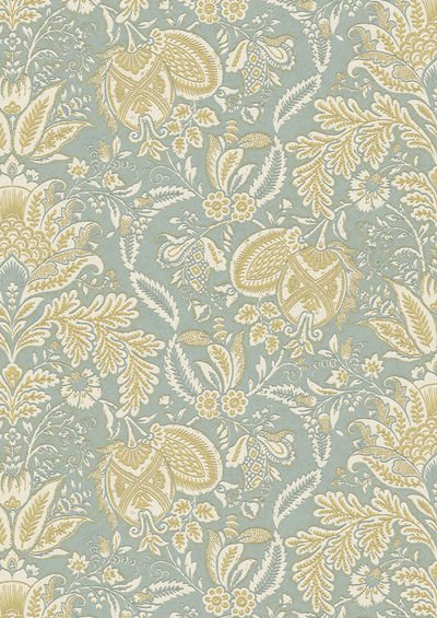 Wykeham Wallpaper - Summer Blue - Lewis & Wood - Premier Wallcovering