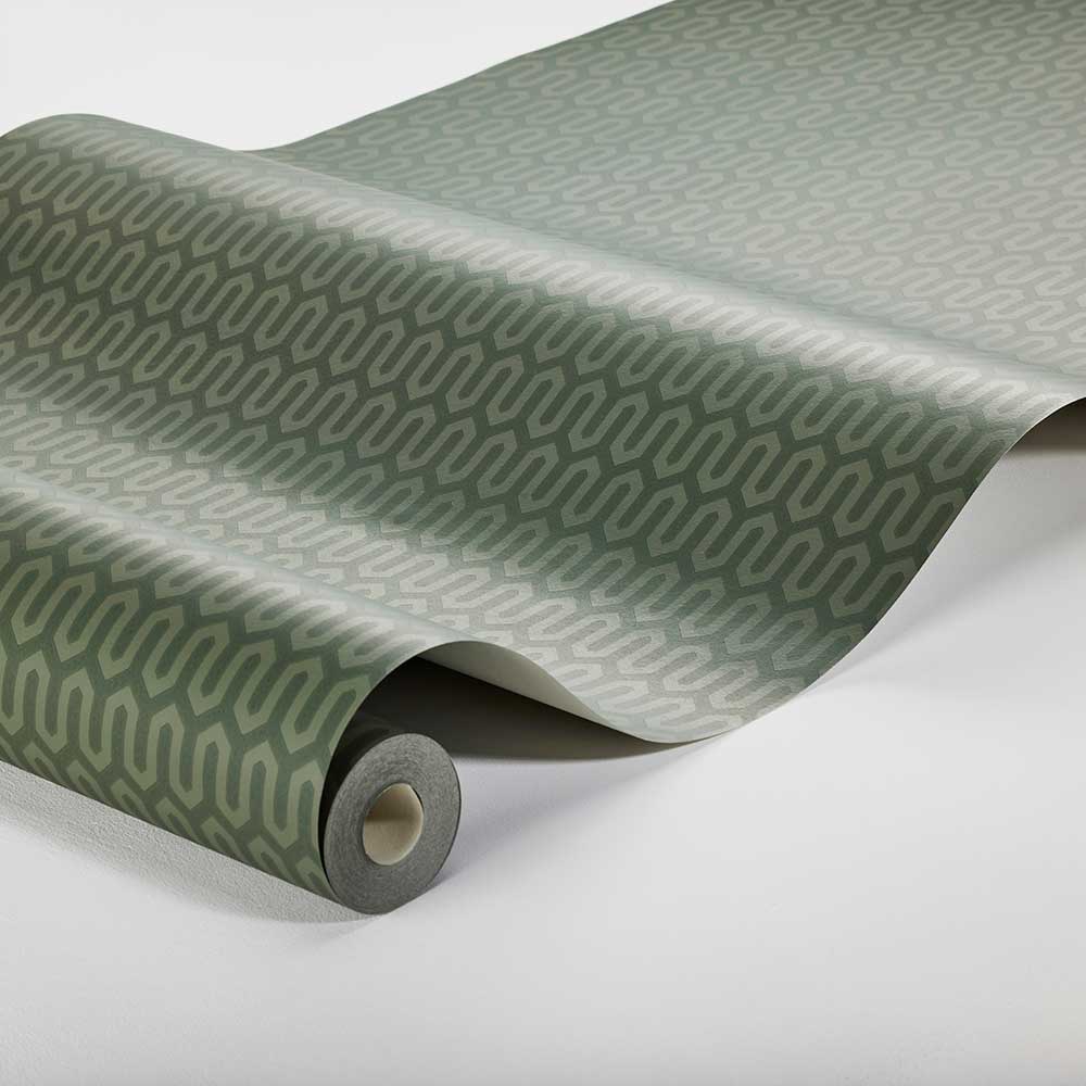 Ypsilon Wallpaper - Dark Green - Boråstapeter - 1989 - Premier Wallcovering