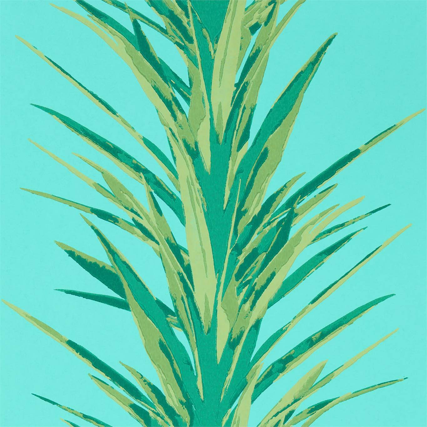 Yucca Wallpaper - Sky/Green - Sanderson - DGLW216648