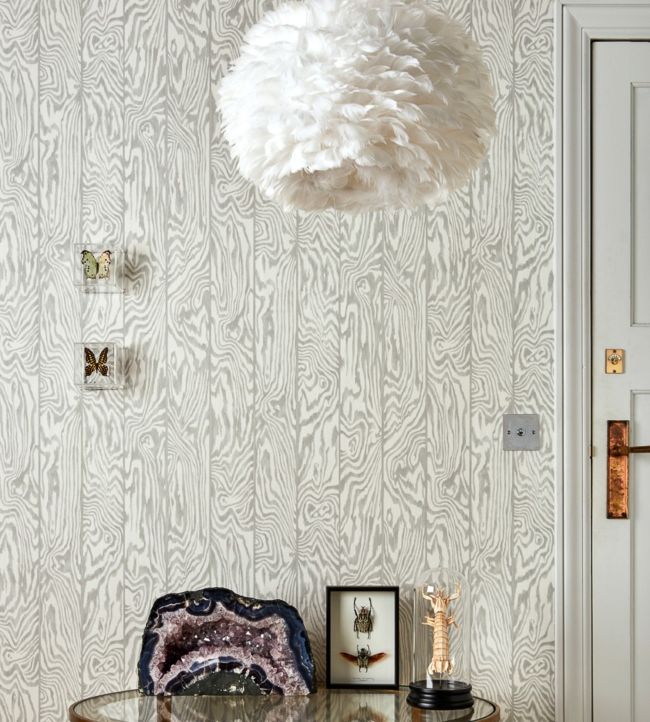 Zebrawood Wallpaper - Charcoal on Emerald - 107/1001 - Cole & Son - Premier Wallcovering