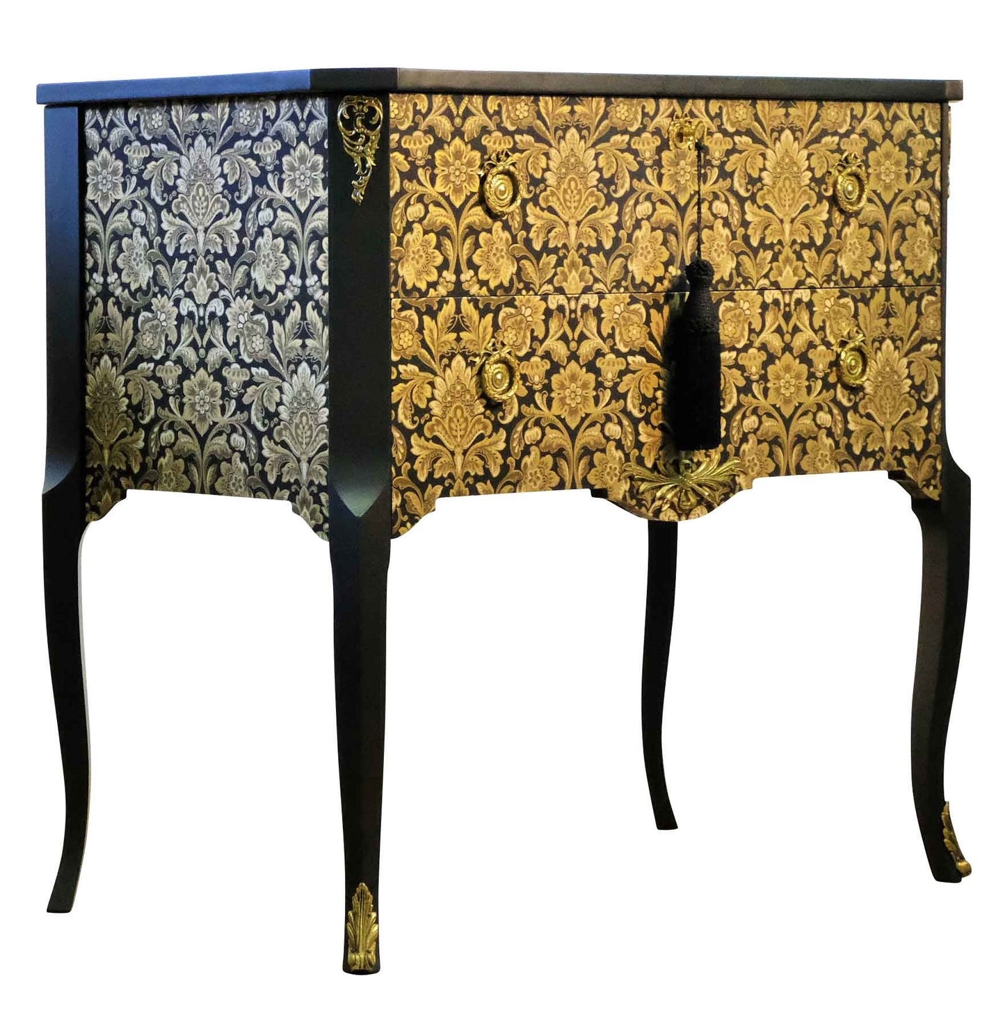 (720) Gustavian Style Commode with Floral Design (Single)