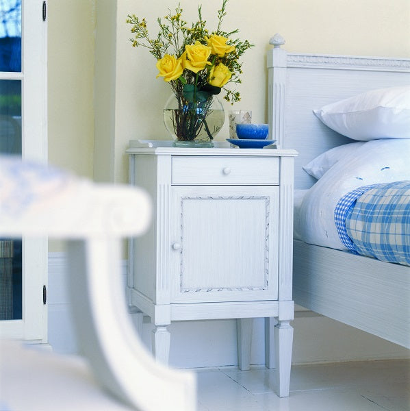 Bedside cabinet - Stockholm style - hand painted finish