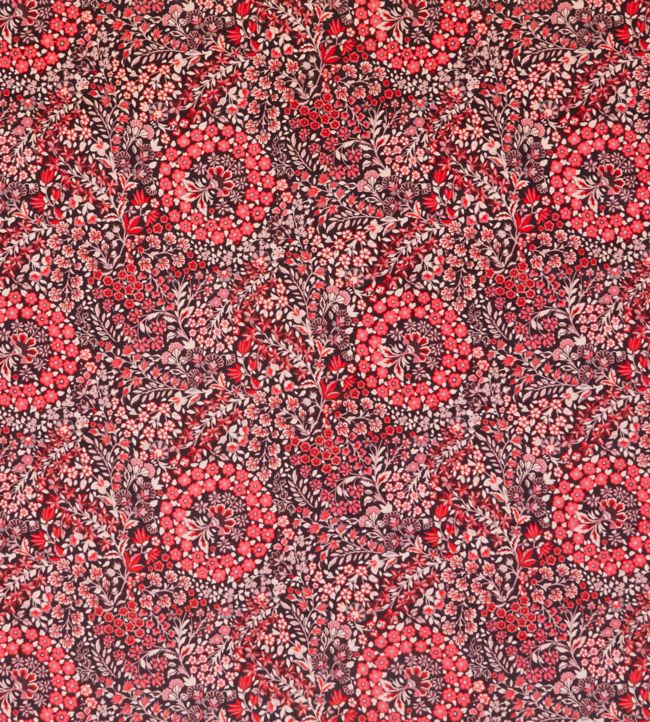 Marquess Garden in Cotton Velvet Fabric - Red 