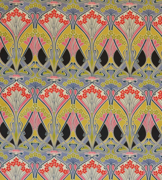 Ianthe Bloom Multi in Cotton Velvet Fabric - Multicolor