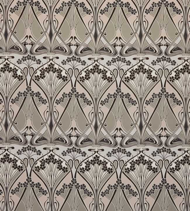 Ianthe Bloom Multi in Cotton Velvet Fabric - Gray