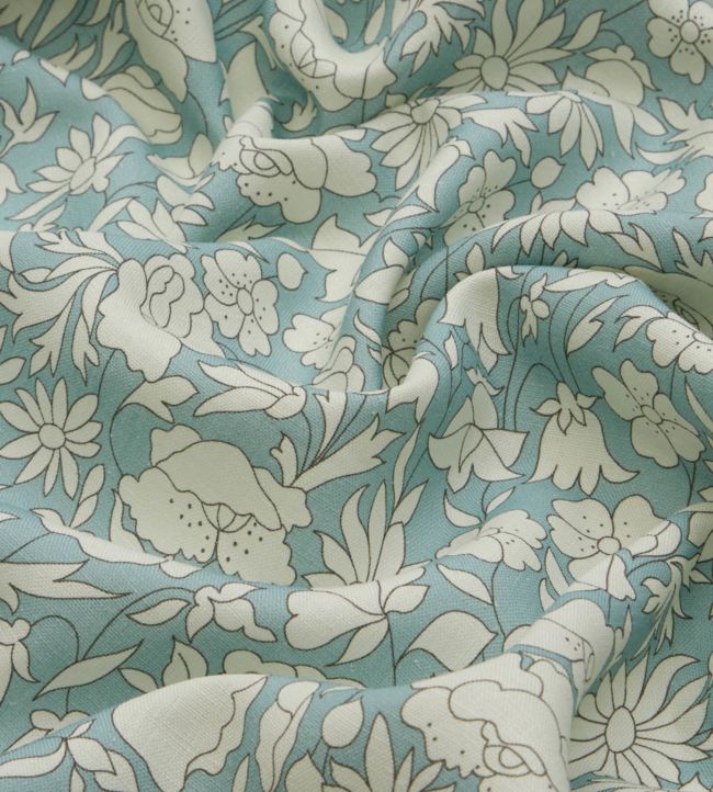 Poppy Meadow in Landsdowne Linen Room Fabric - Teal