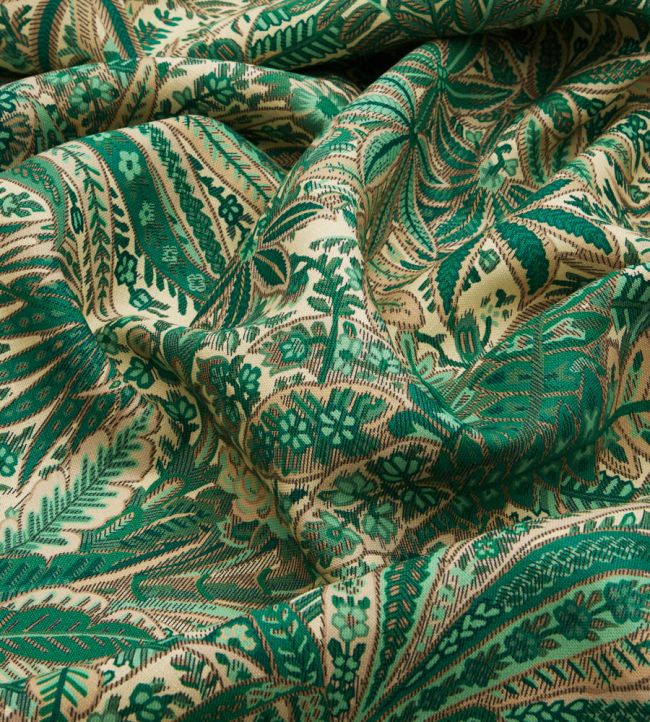 Persian Voyage in Landsdowne Linen Room Fabric - Green