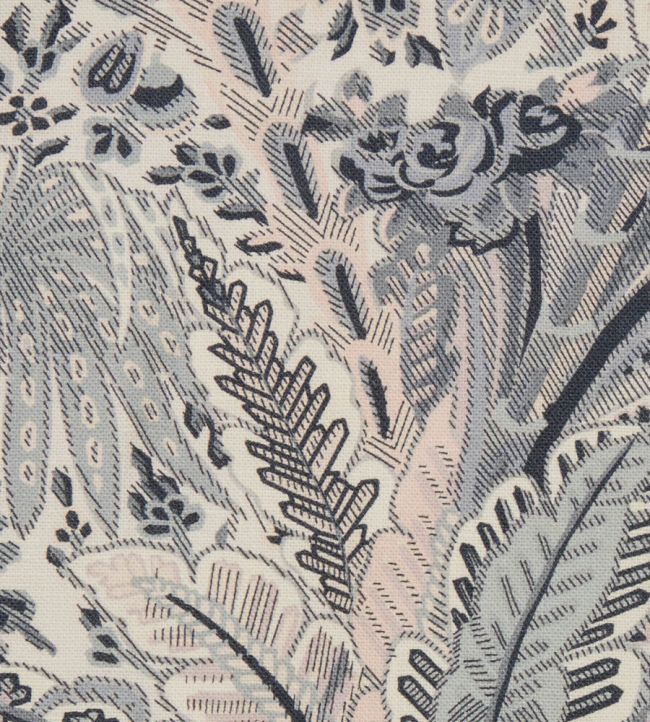 Persian Voyage in Landsdowne Linen Fabric - Gray
